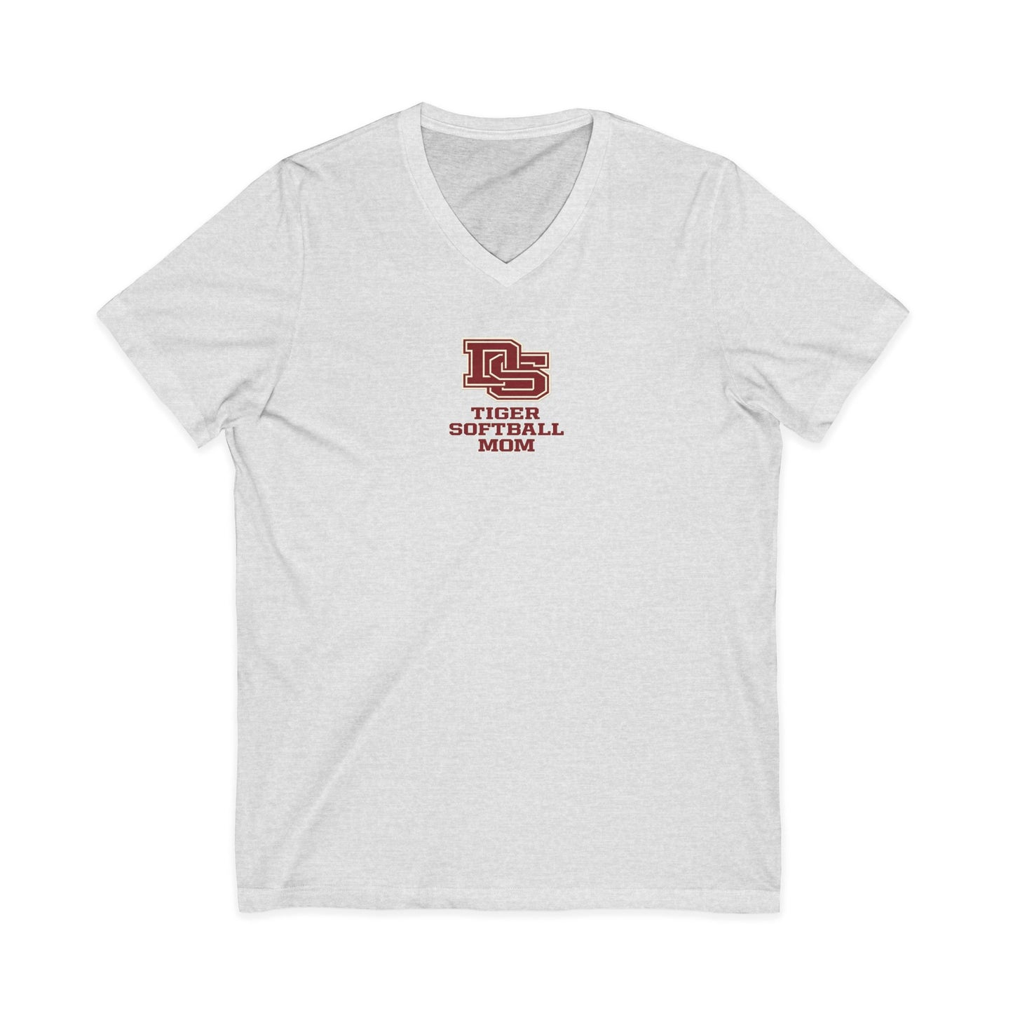 Baseball Mom V-Neck Tee — 'Tigers'