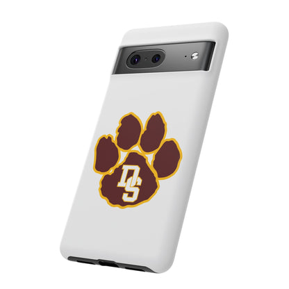 Phone Case — Maroon & Gold Paw Print with DS Monogram