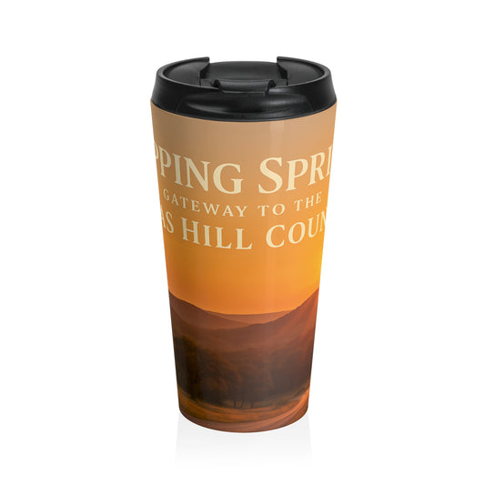 Sunset Ridge Travel Mug — 'Gateway to the Hill Country' Stainless Steel Tumbler