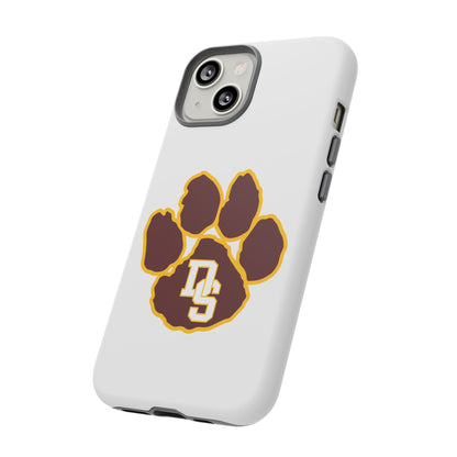 Phone Case — Maroon & Gold Paw Print with DS Monogram