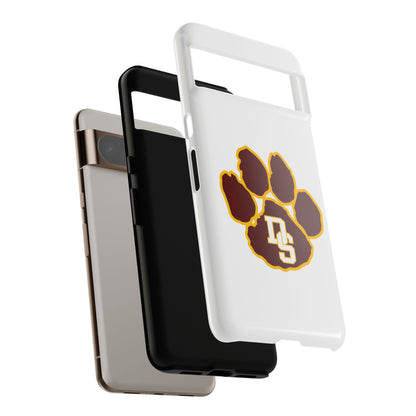 Phone Case — Maroon & Gold Paw Print with DS Monogram