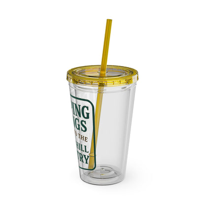 Gateway to Hill Country Sunsplash Tumbler with Straw, 16oz - Perfect for Walks, Workouts, Gifts & School, Customizable Design for Everyone