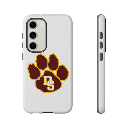 Phone Case — Maroon & Gold Paw Print with DS Monogram