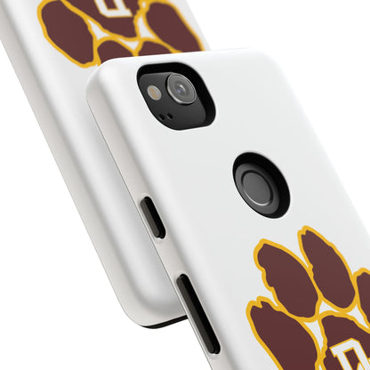 Phone Case — Maroon & Gold Paw Print with DS Monogram