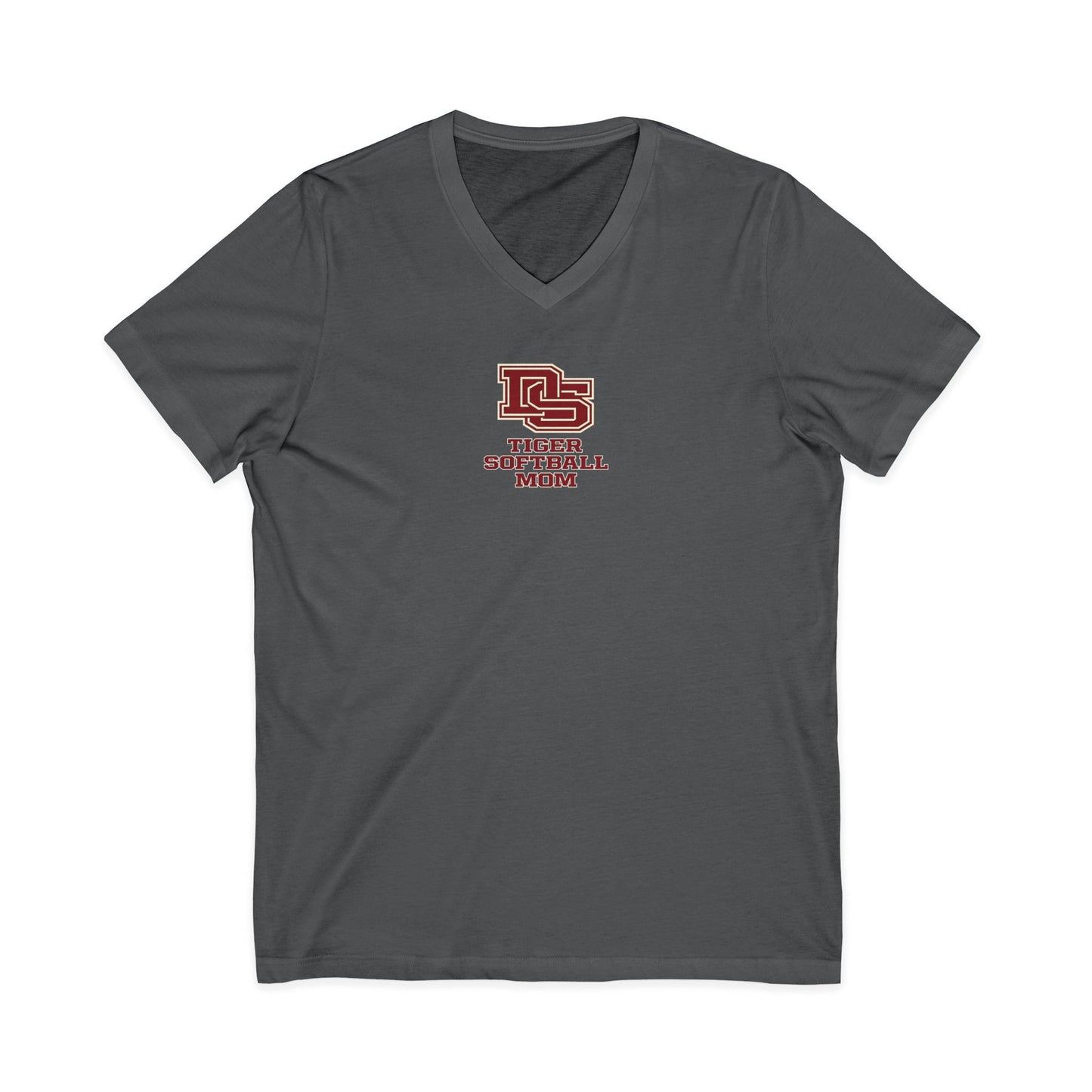 Baseball Mom V-Neck Tee — 'Tigers'