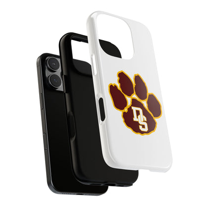 Phone Case — Maroon & Gold Paw Print with DS Monogram