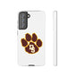 Phone Case — Maroon & Gold Paw Print with DS Monogram