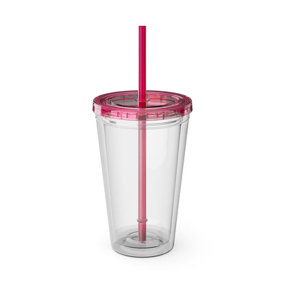 Hill Country Sunsplash Tumbler with Straw, 16oz - Perfect for Walks, Workouts, Gifts & School, Customizable Design for Everyone