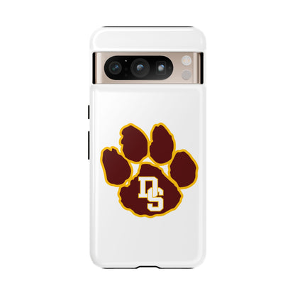 Phone Case — Maroon & Gold Paw Print with DS Monogram