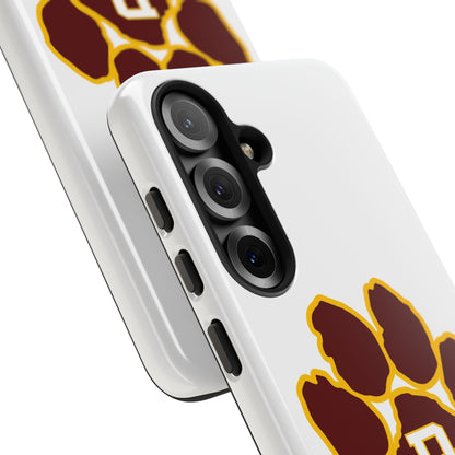 Phone Case — Maroon & Gold Paw Print with DS Monogram