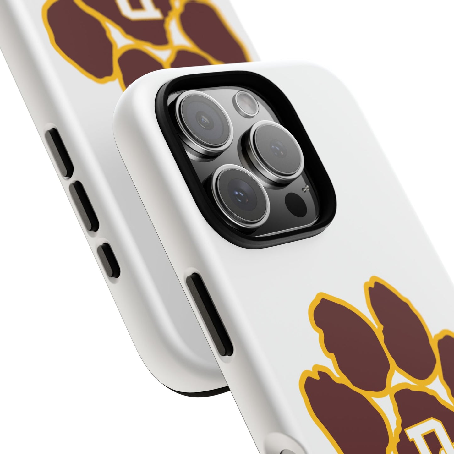 Phone Case — Maroon & Gold Paw Print with DS Monogram