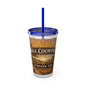 Hill Country Coffee Company 16oz Tumbler with Straw — Iced Coffee Travel Cup