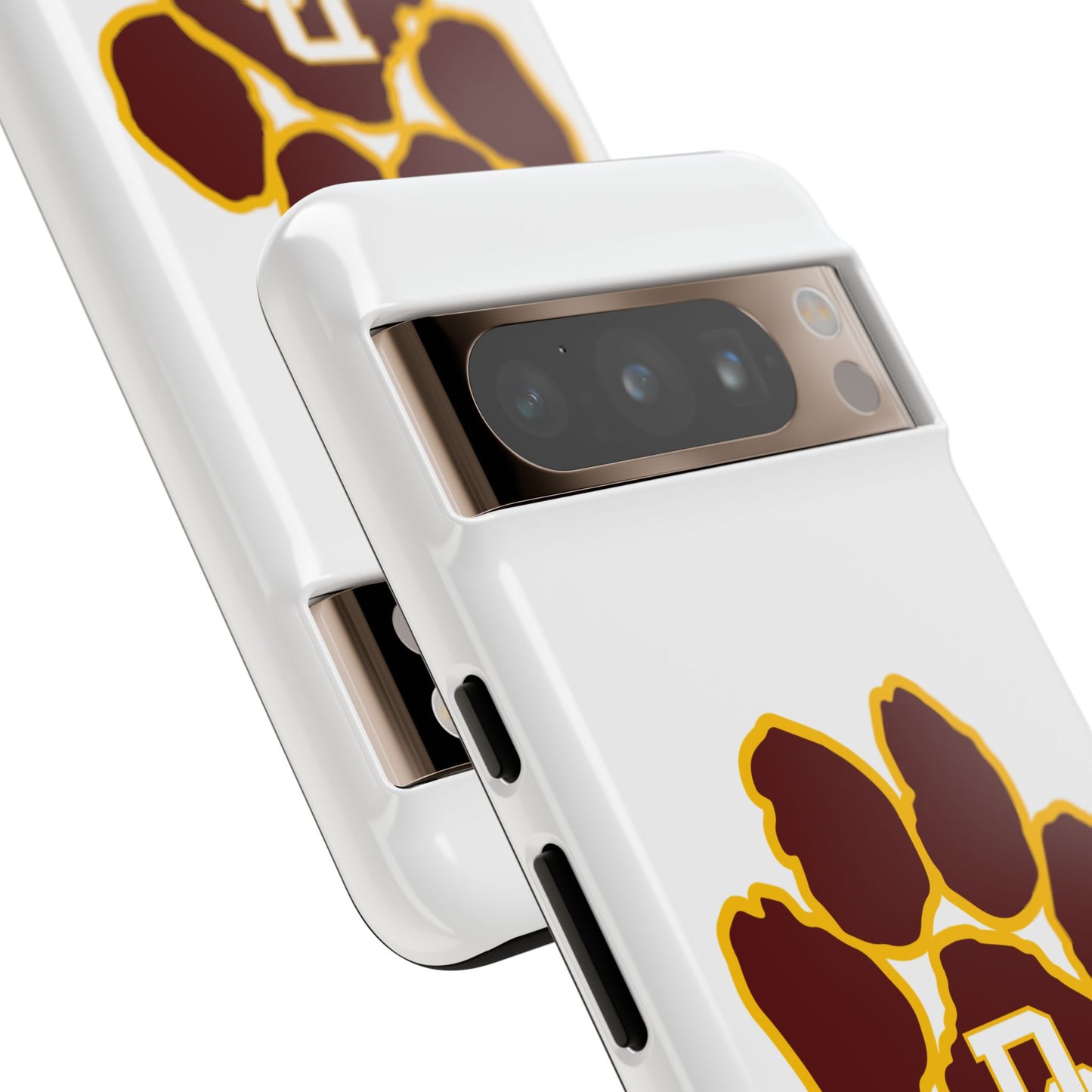 Phone Case — Maroon & Gold Paw Print with DS Monogram