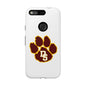 Phone Case — Maroon & Gold Paw Print with DS Monogram