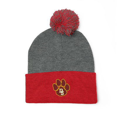 Embroidered Pom-Pom Knit Cap | Perfect Winter Beanie for Pet Lovers | Birthday, Christmas, Animal Lover Gift, Cute Accessories