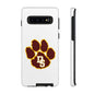 Phone Case — Maroon & Gold Paw Print with DS Monogram