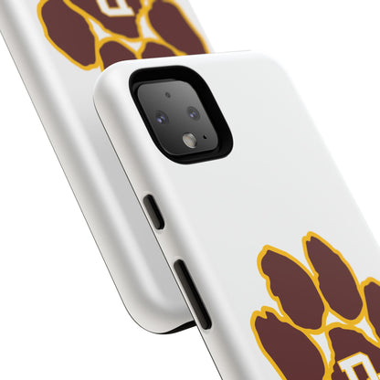 Phone Case — Maroon & Gold Paw Print with DS Monogram