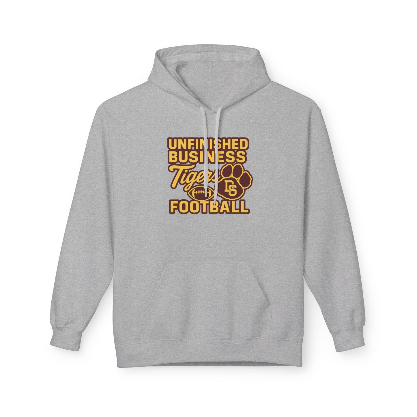 "Unfinished Business TIGER FOOTBALL"  Unisex Midweight Softstyle Fleece Hoodie - 6 color options