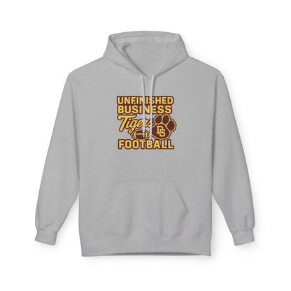 "Unfinished Business TIGER FOOTBALL"  Unisex Midweight Softstyle Fleece Hoodie - 6 color options