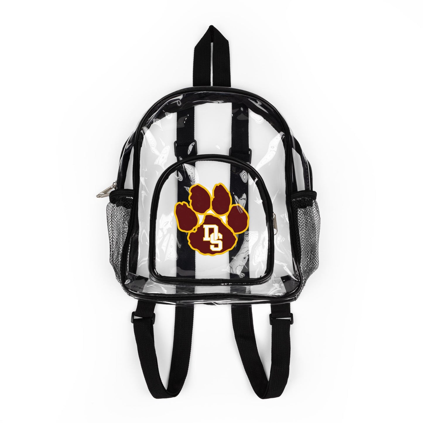 Clear Stadium Backpack with Paw Logo – Transparent School & Game Day Bag