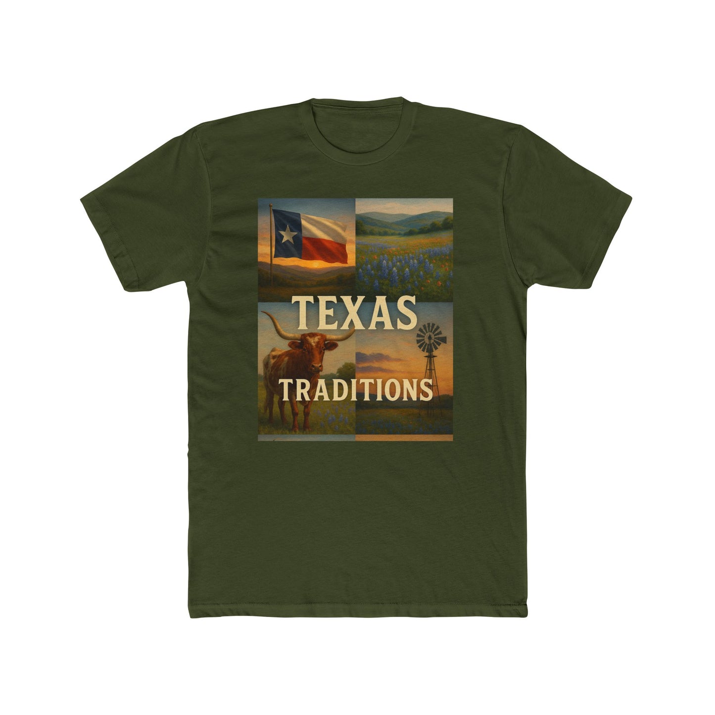 Texas Traditions T-Shirt — Rustic Lone Star Crew Tee