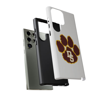 Phone Case — Maroon & Gold Paw Print with DS Monogram