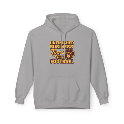 "Unfinished Business TIGER FOOTBALL"  Unisex Midweight Softstyle Fleece Hoodie - 6 color options