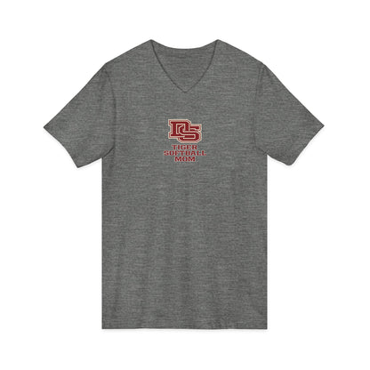 Baseball Mom V-Neck Tee — 'Tigers'
