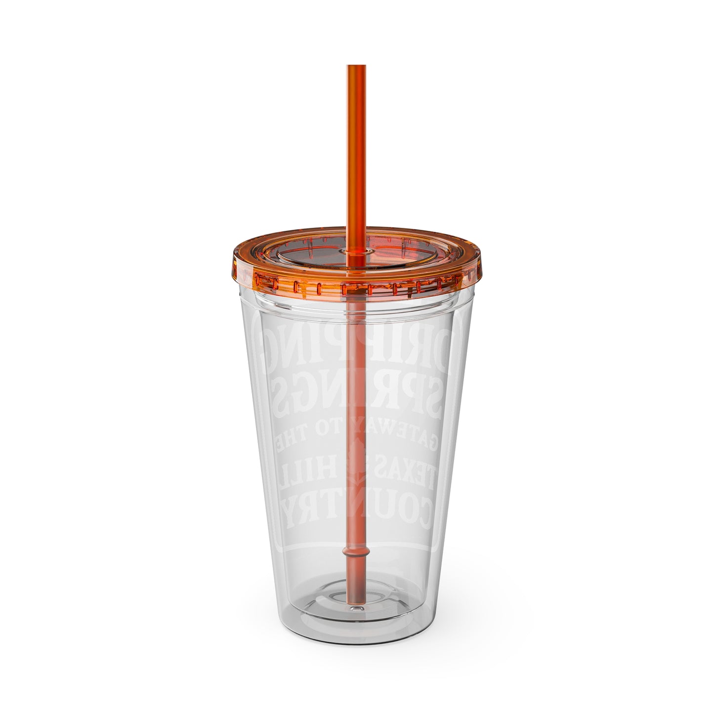 Gateway to Hill Country Sunsplash Tumbler with Straw, 16oz - Perfect for Walks, Workouts, Gifts & School, Customizable Design for Everyone