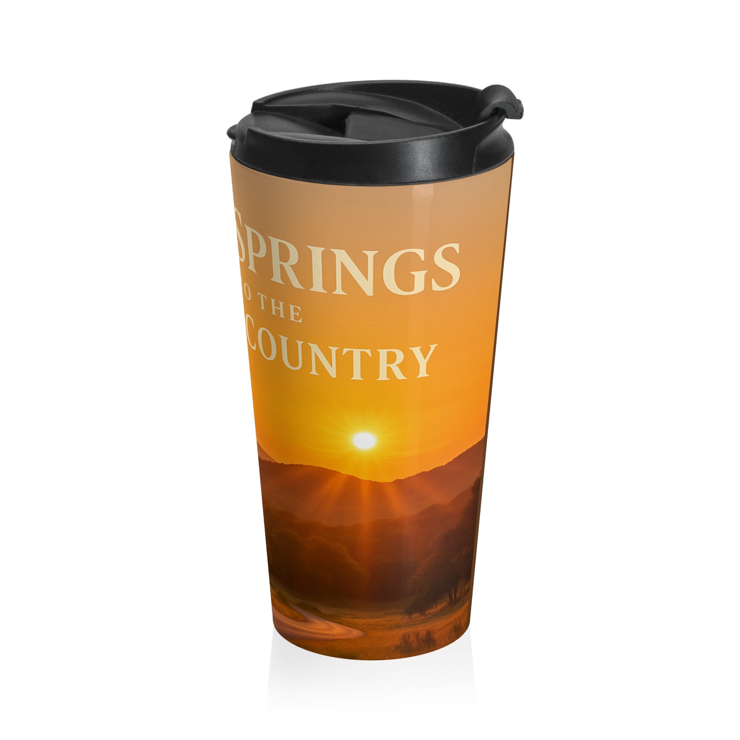 Sunset Ridge Travel Mug — 'Gateway to the Hill Country' Stainless Steel Tumbler