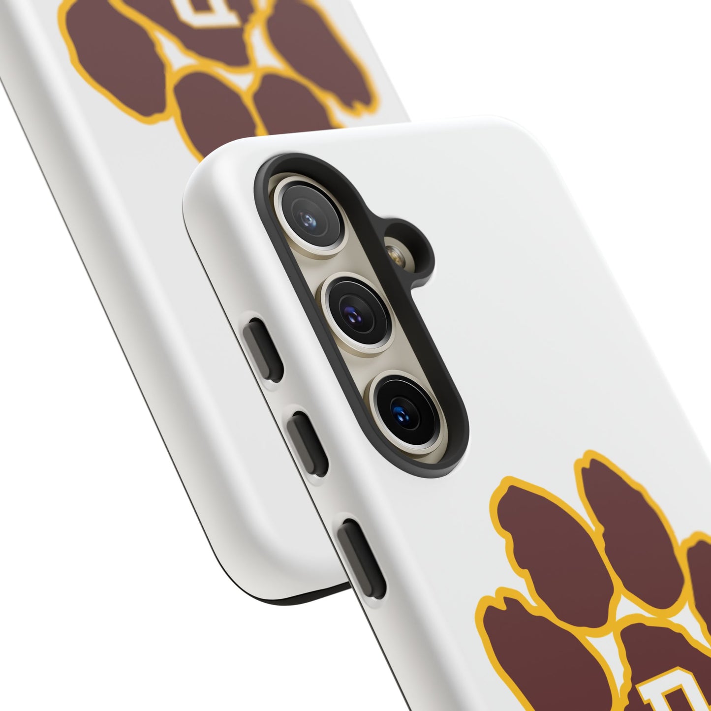 Phone Case — Maroon & Gold Paw Print with DS Monogram