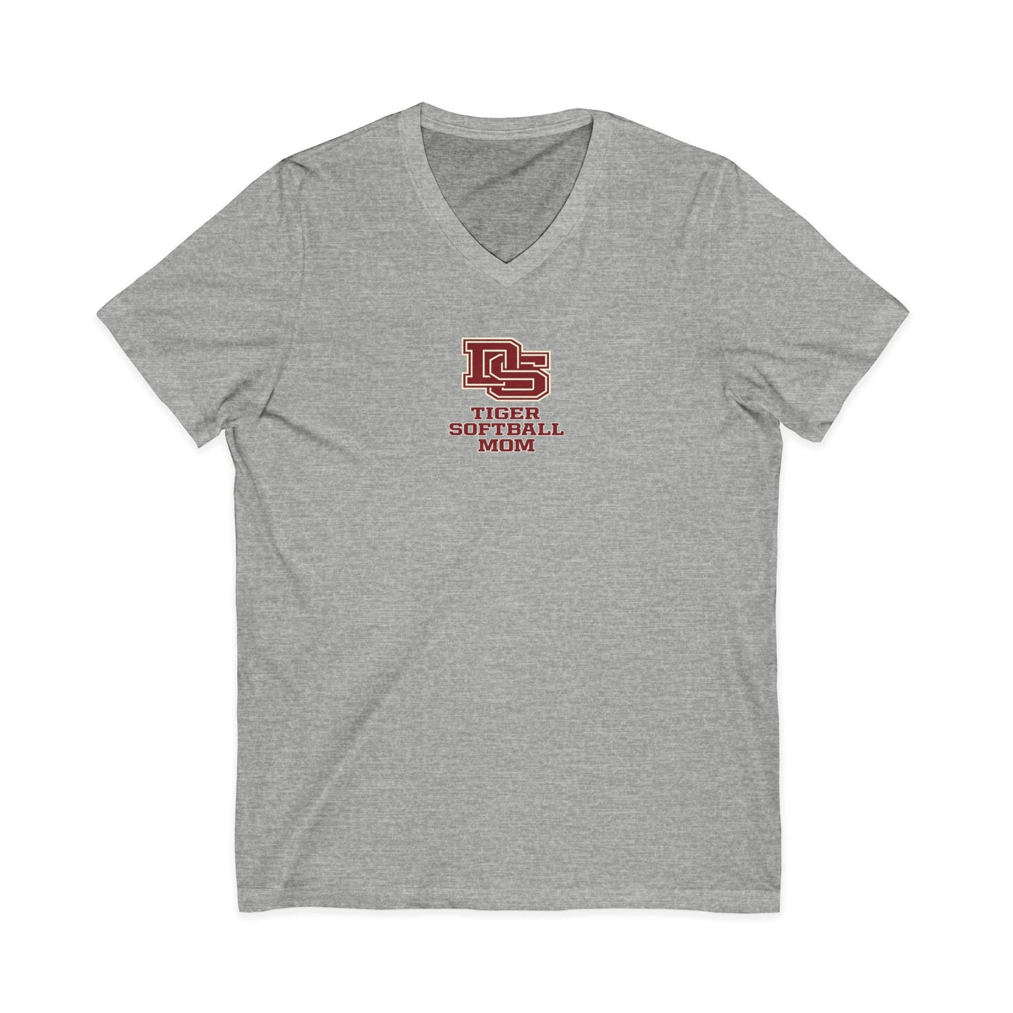 Baseball Mom V-Neck Tee — 'Tigers'
