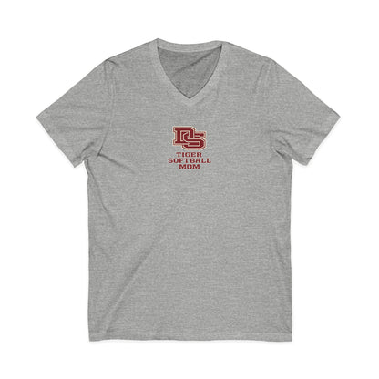 Baseball Mom V-Neck Tee — 'Tigers'