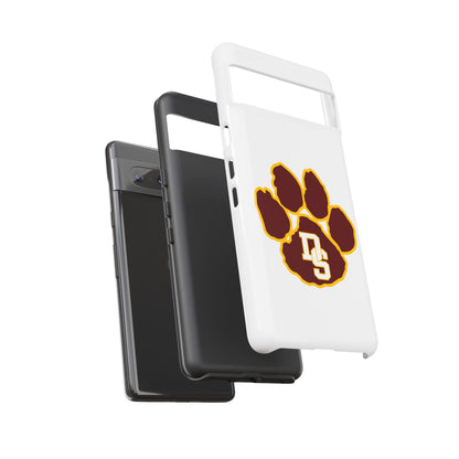 Phone Case — Maroon & Gold Paw Print with DS Monogram