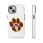 Phone Case — Maroon & Gold Paw Print with DS Monogram