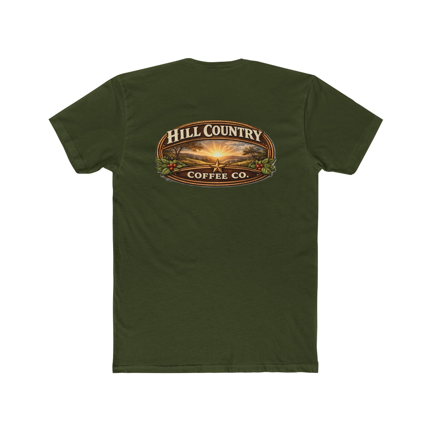 Hill Country Coffee Company Tee — Coffee Shop Logo T-Shirt #2