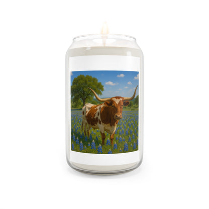 Longhorn Bluebonnet Soy Candle — 13.75oz Scented Jar