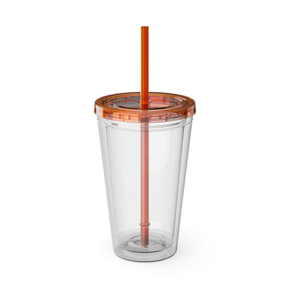 Hill Country Sunsplash Tumbler with Straw, 16oz - Perfect for Walks, Workouts, Gifts & School, Customizable Design for Everyone