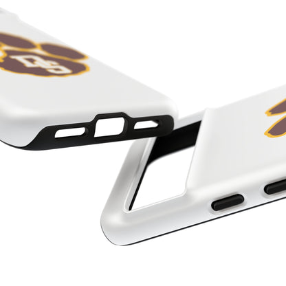 Phone Case — Maroon & Gold Paw Print with DS Monogram