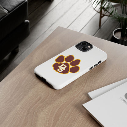Phone Case — Maroon & Gold Paw Print with DS Monogram
