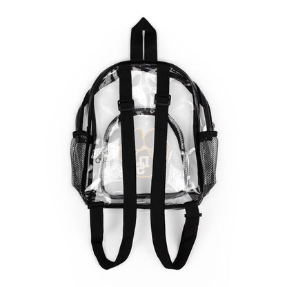 Clear Stadium Backpack with Paw Logo – Transparent School & Game Day Bag