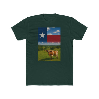 Texas Longhorn Flag Tee — Lone Star Cattle Graphic T-Shirt
