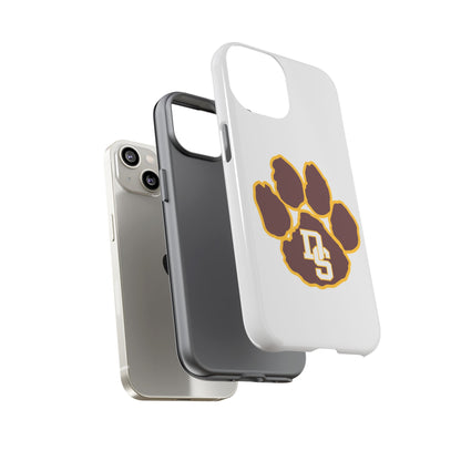 Phone Case — Maroon & Gold Paw Print with DS Monogram