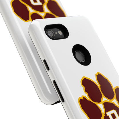 Phone Case — Maroon & Gold Paw Print with DS Monogram