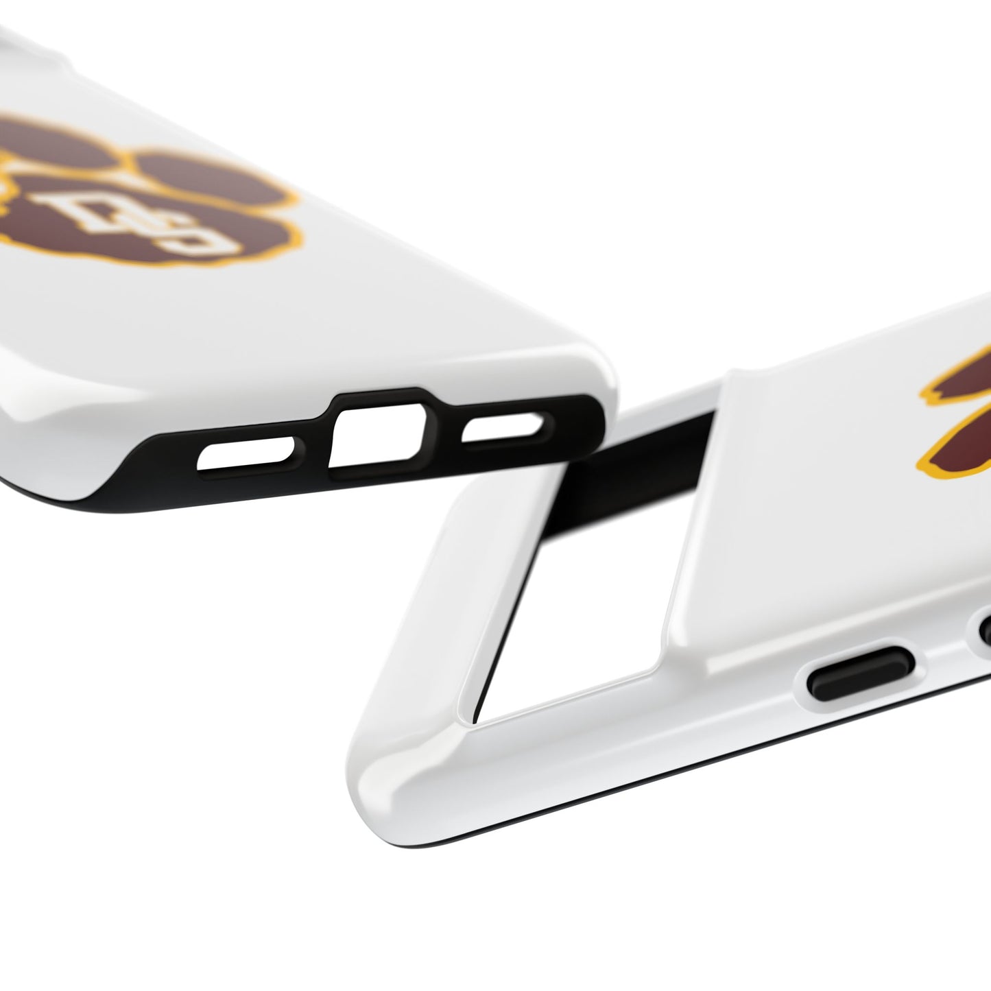 Phone Case — Maroon & Gold Paw Print with DS Monogram