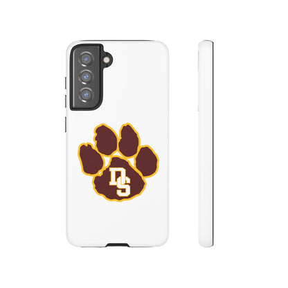 Phone Case — Maroon & Gold Paw Print with DS Monogram