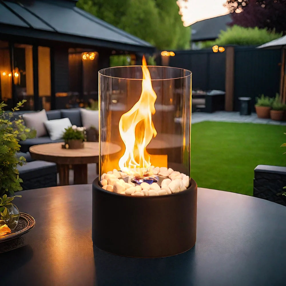 10.5 Inch High Portable Tabletop Fireplace for Ange Dimba