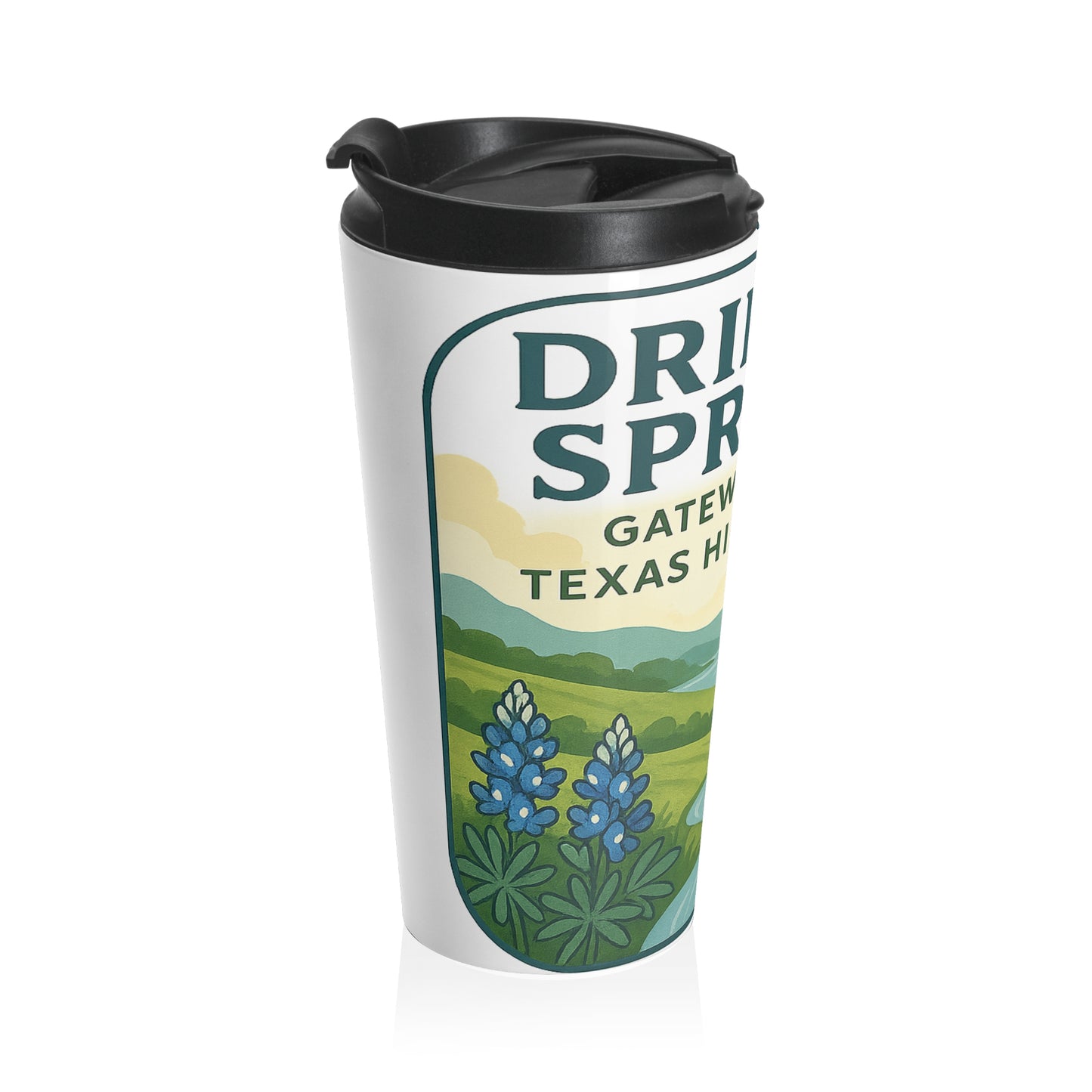 Dripping Springs Travel Mug — 'Gateway to the Hill Country' Stainless Steel Tumbler