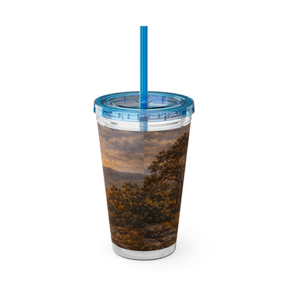 Hill Country Coffee Company 16oz Tumbler with Straw — Iced Coffee Travel Cup