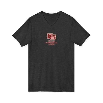 Baseball Mom V-Neck Tee — 'Tigers'